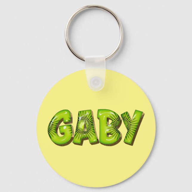 Chaveiro Gaby Name Kiwi Design Schlüsselanhänger (Frente)
