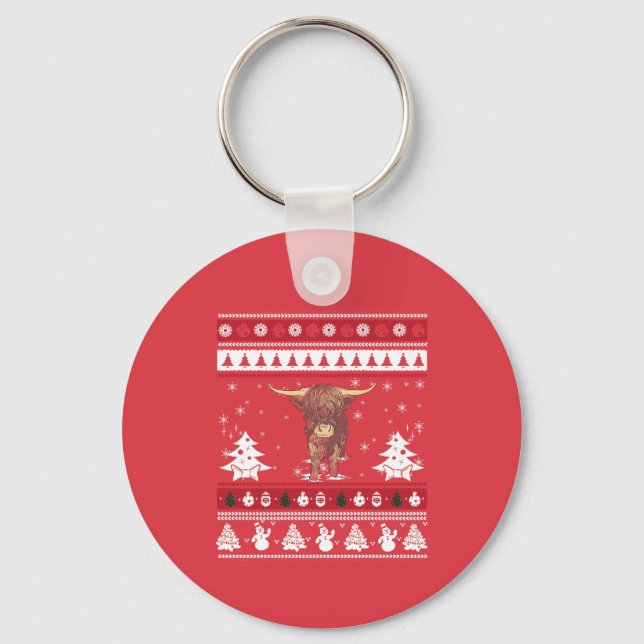 Chaveiro Gado Highland Natal Feio (Frente)