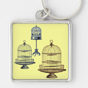 Chaveiro Gaiolas de aves Vintage