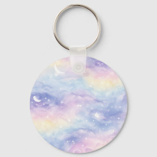 Chaveiro Galáxia Céu Pastel