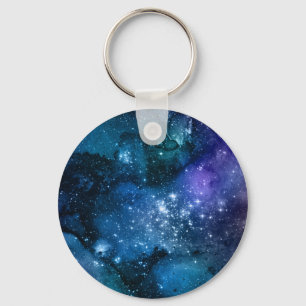 Chaveiro Galáxias Amantes Starry Space Blue Sky White Spar