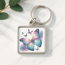 Galaxy Butterfly with Pastel Celestial Wings 