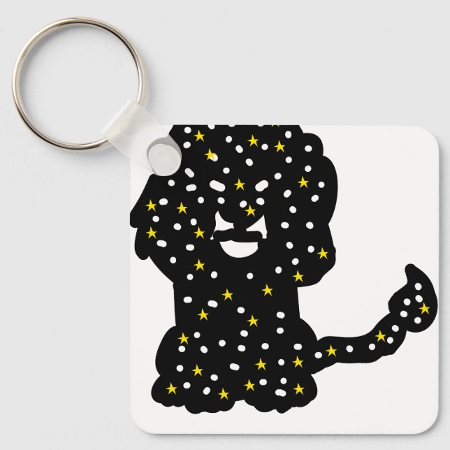 Chaveiro Galaxy Lion Keychain – Cosmic Mane Silhouette (Frente)
