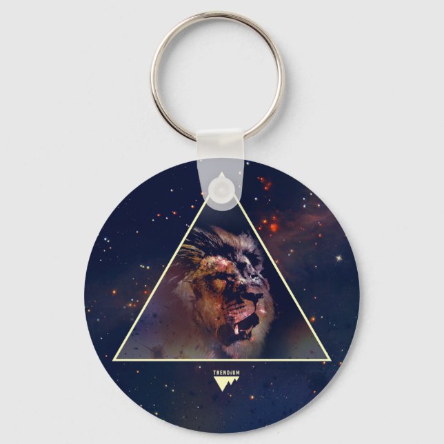 Chaveiro Galaxy Triangle Lion Head - Trendium Authenticatio (Frente)