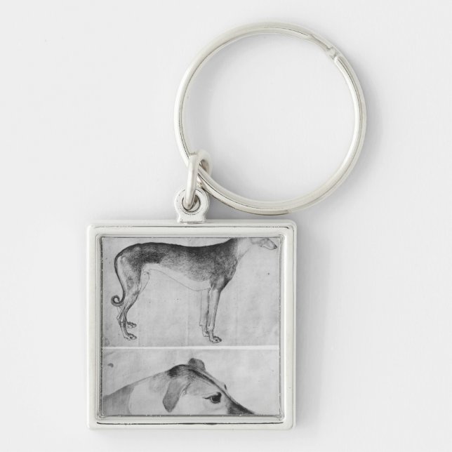 Chaveiro Galgo e cabeça de um galgo (Frente)