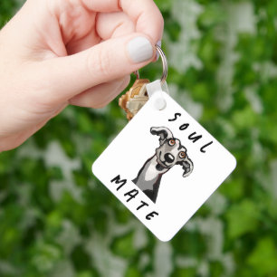 Chaveiro Galgo engraçado, chicote, galgo