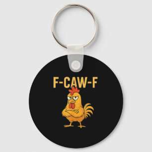 Chaveiro Galinha F-Caw-F engraçada Galinha F-Caw-F Galo Mem