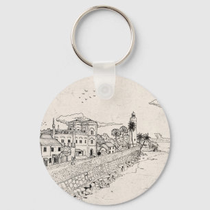 Chaveiro Galle Dutch Fort Sri Lanka - Ilustração de Tinta C