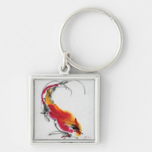 Chaveiro Galo incomum. Caligrafia e watercolor.