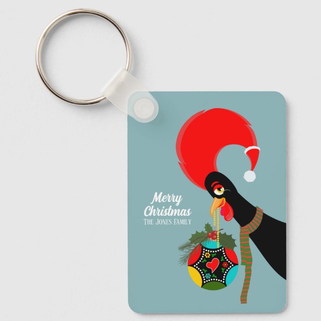 Chaveiro Galo Português e bálsamo de Natal Holandês (Frente)