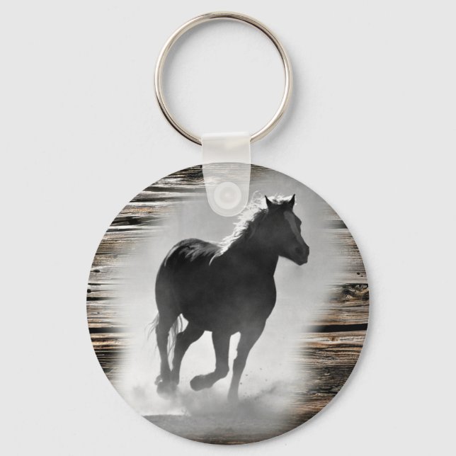 Chaveiro Galopagem de Cavalos Selvagens (Frente)