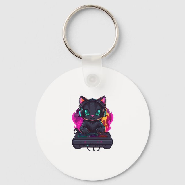 Chaveiro Gamer Cat Spooky (Frente)
