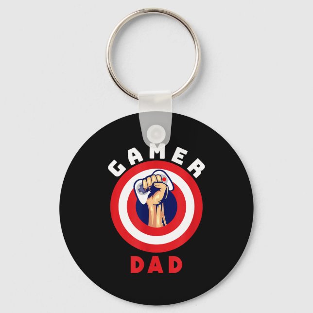 Chaveiro Gamer Dad Funny Gaming Quotes Cool Fathers Gift  (Frente)
