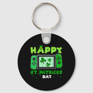 Chaveiro Gamer de Dia de São Patrício Shamrock do Controlad
