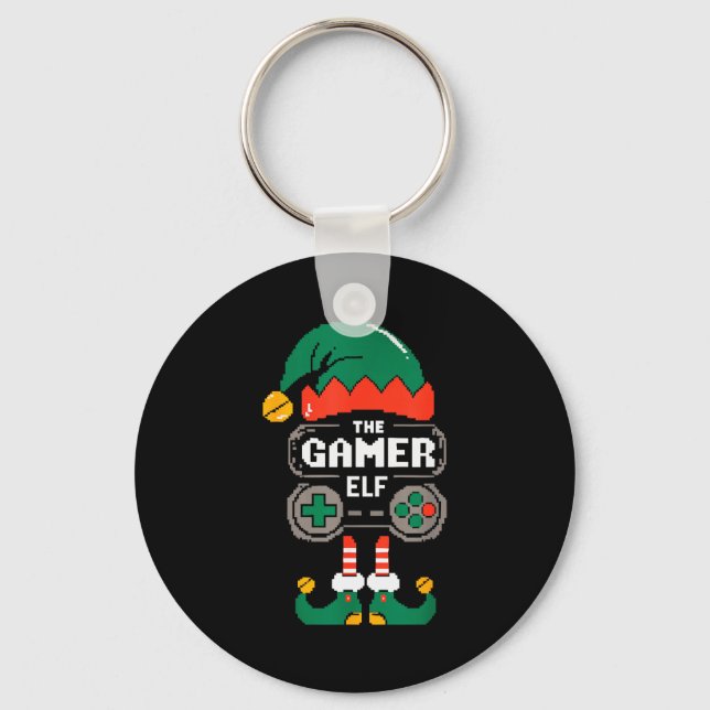 Chaveiro Gamer Elf Matching Family Group Christmas Party Py (Frente)