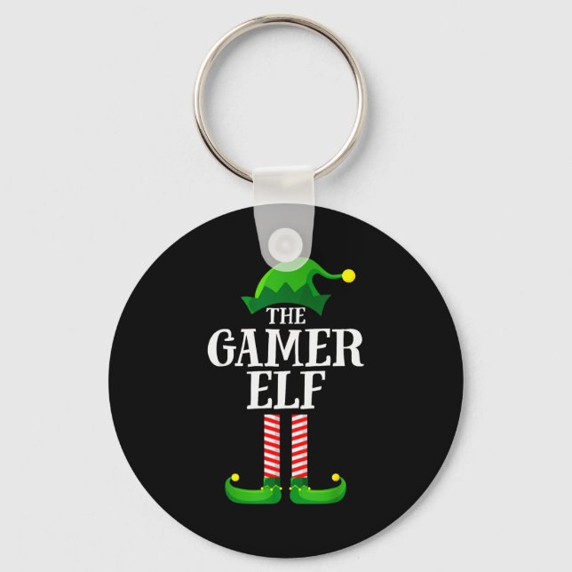 Chaveiro Gamer Elf Matching Family Group Christmas Party Py (Frente)