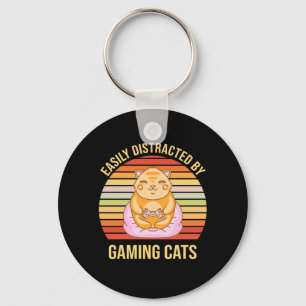 Chaveiro Gamer Gift Fácil Distração Por Gaming Cats