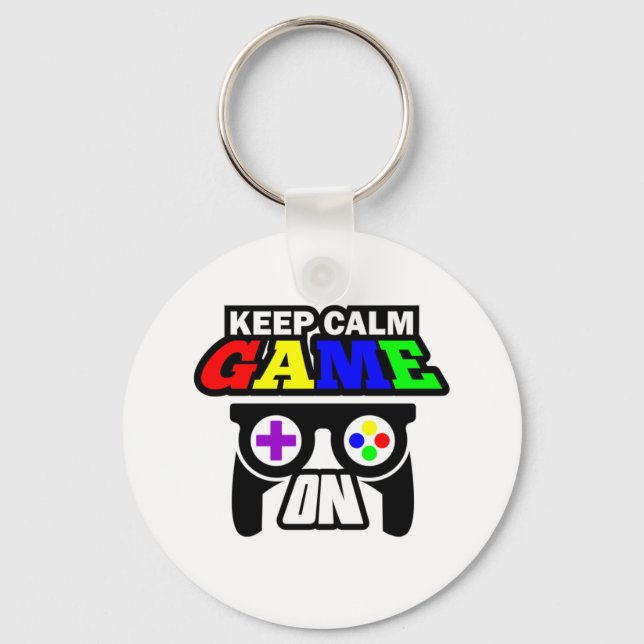 Chaveiro Gamer Gift Mantém O Jogo Calmo (Frente)