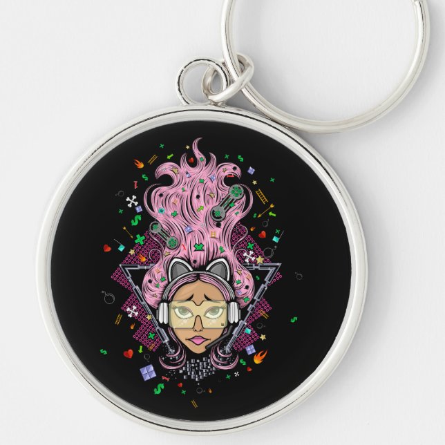 Chaveiro Gamer Girl (Frente)