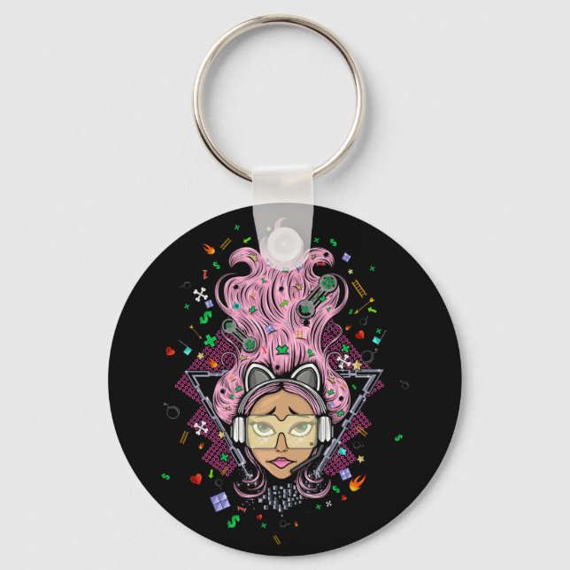 Chaveiro Gamer Girl (Frente)
