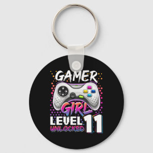 Chaveiro Gamer Girl Nível 11 Unlocked Video Game 11 Birth