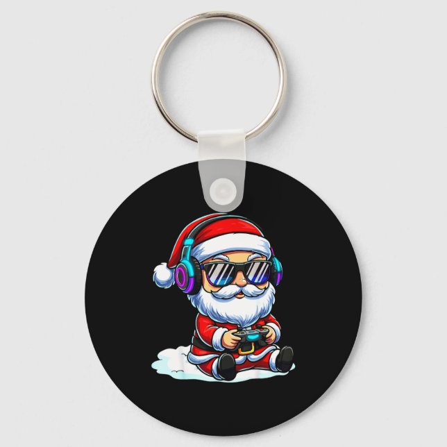 Chaveiro Gamer Santa Video Game Christmas Gaming  (Frente)