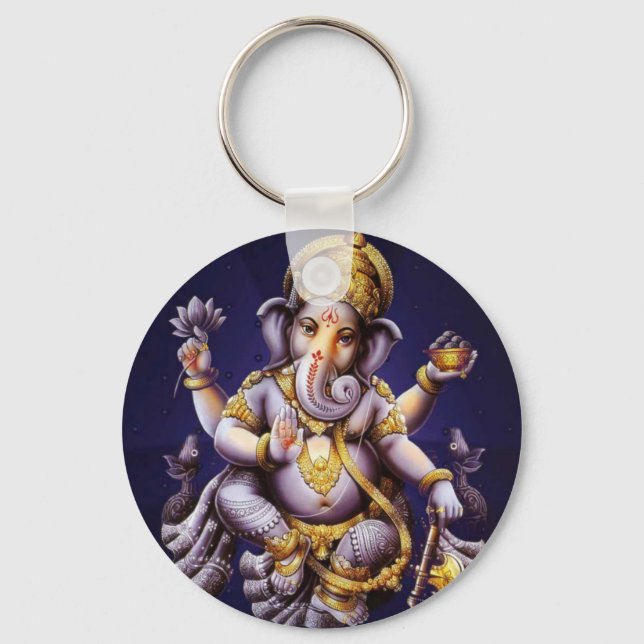 Chaveiro Ganesh Ganesha, Unidade de Elefante Asiática Hindu (Frente)