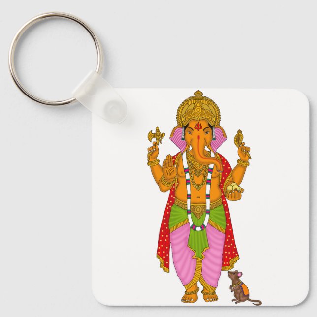 Chaveiro Ganesha Keychain & Devotional Keyring (Frente)