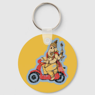 Chaveiro Ganesha que monta um patinete