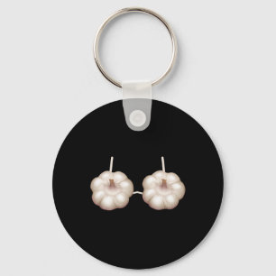 Chaveiro Garlic Outfit Bra Dia de as Bruxas engraçado Costu