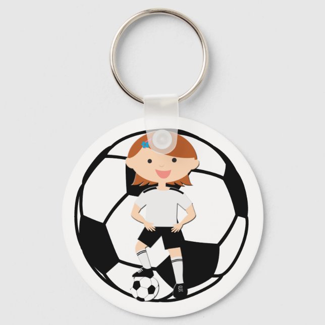 Chaveiro Garota 3 e Ball Black and White (Frente)