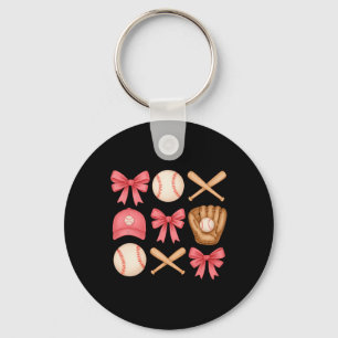 Chaveiro Garota-Arco-Rosa-Fita-Fã-Fã-Softll-Moça Esportiva