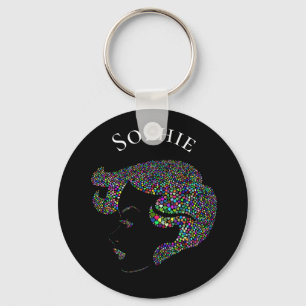 Chaveiro Garota com coração, nome pessoal