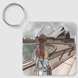 Chaveiro Garota com ópera em Sydney.