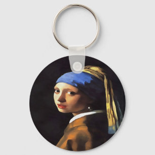 Chaveiro Garota com pérolas ouvindo Johannes Vermeer