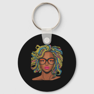 Chaveiro Garota de Cabelo Locado Orgulho de Mulheres Negras