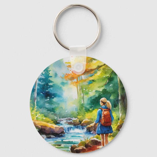 Chaveiro Garota de caminhada (Frente)