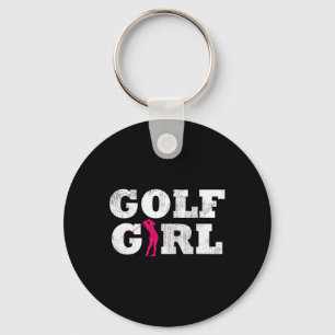 Chaveiro Garota de Golfe Jogadora de Golfe Silhueta Esporte