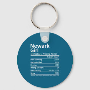 Chaveiro Garota de Newark Nj Nova Jersey Cidade Divertida C