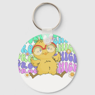 Chaveiro garota descolada (2), retrô, vintage