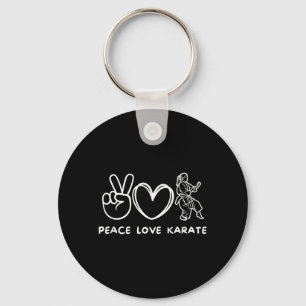 Chaveiro Garota do Karate Paz Amor Garota Retro Amante de K