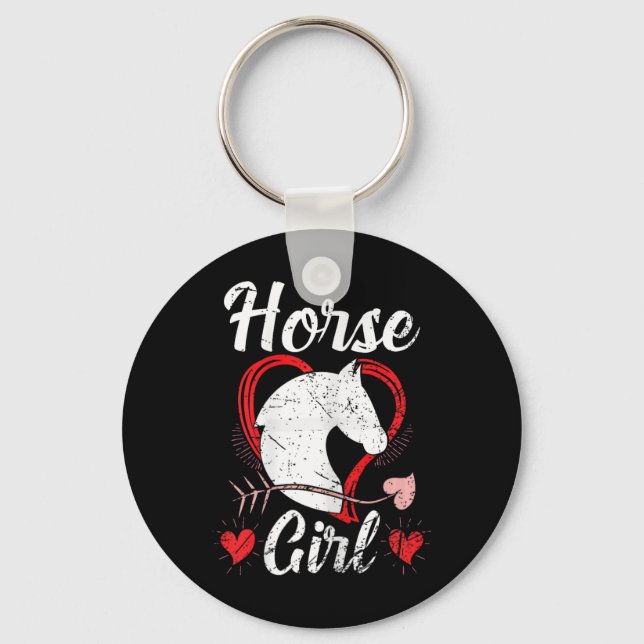Chaveiro Garota Equestre I Equestrian Horseback Gift (Frente)