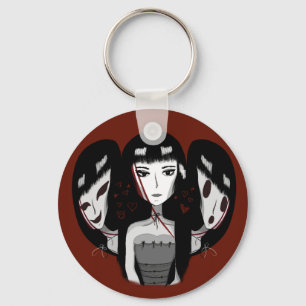 Chaveiro Garota Goth e Suas Múltiplas Personalidades 