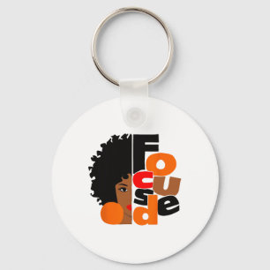 Chaveiro Garota Negra Focada Melanina Arte Afro-Americana