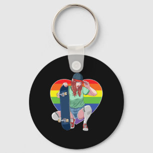 Chaveiro Garota Skate Skateboard Lesbiana Skateboarder Arco