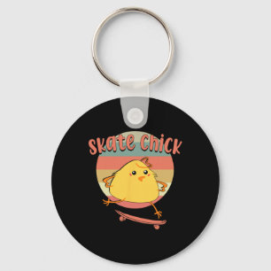 Chaveiro Garota Skatista Skate Vintage Anos 80 90 Retrô