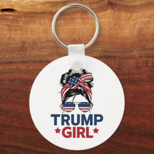 Chaveiro Garota Trump Coque Desarrumado Trump 2024 Eleição