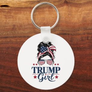 Chaveiro Garota Trump Coque Desgrenhado Trump Eleição 2024