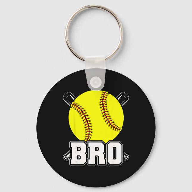 Chaveiro Garotas Fastpitch Softll Irmão Engraçado  (Frente)