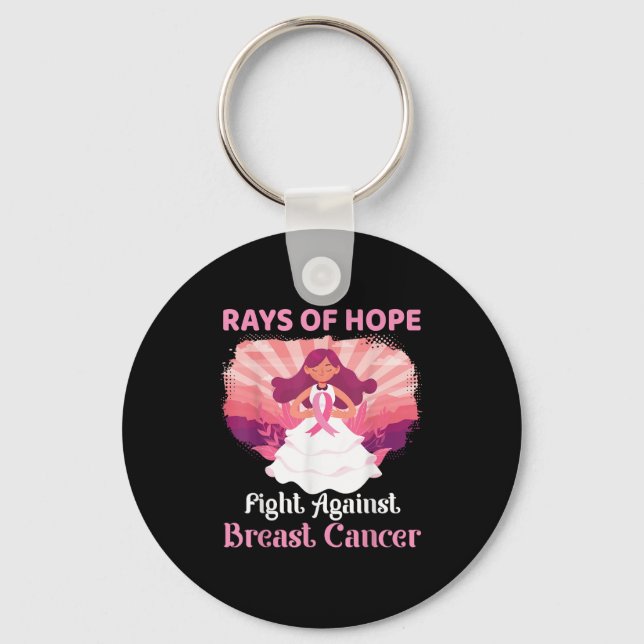 Chaveiro Garotas Rosa Combatem Contra O Cancer (Frente)